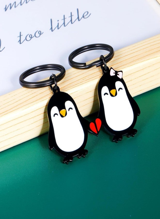 FOOZDEEVAAQ Matching Keychains for Couples Penguin Keychain Christmas Stocking Stuffers for Women Men White Elephant Gifts for adults Valentines Gifts for Boyfriend Girlfriend 11th Anniversary Husband Birthday - Image 2